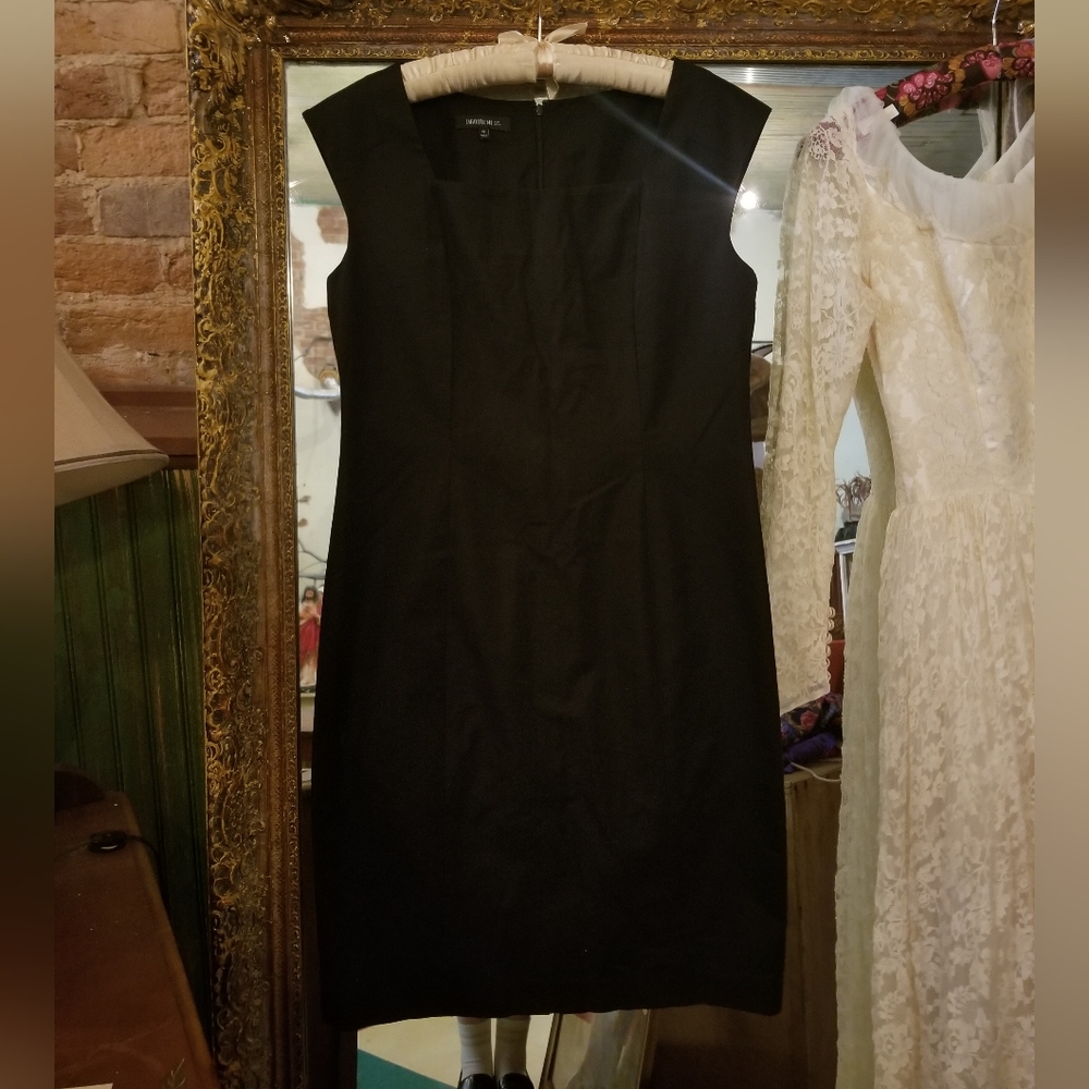 Black Square Neck Lafayette 148 New York Dress